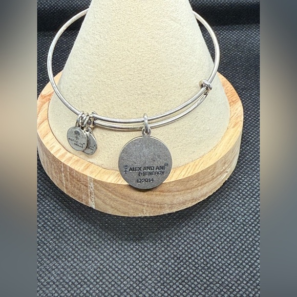 Alex and Ani Silver Charm Bracelet ‘Because I Love You’ - Picture 8 of 8